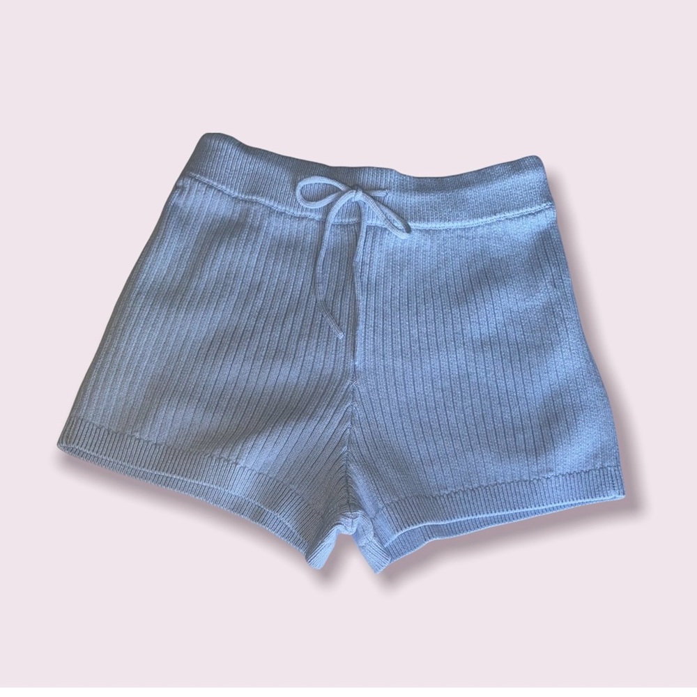 Reformation. Women’s 100% Organic Cotton Ribbed Drawstring Shorts